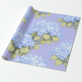 Blue Hydrangea Floral Wrapping Paper ラッピングペーパー