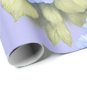 Blue Hydrangea Floral Wrapping Paper ラッピングペーパー (ロールコーナー)