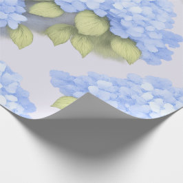 Blue Hydrangea Floral Wrapping Paper ラッピングペーパー
