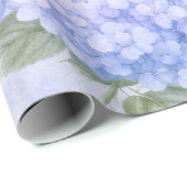 Blue Hydrangea Floral Wrapping Paper ラッピングペーパー (ロールコーナー)