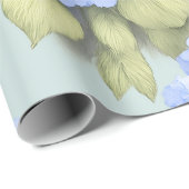 Blue Hydrangea Floral Wrapping Paper ラッピングペーパー (ロールコーナー)