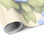 Blue Hydrangea Floral Wrapping Paper ラッピングペーパー (ロールコーナー)