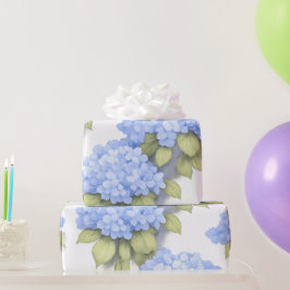Blue Hydrangea Floral Wrapping Paper – Boutique  ラッピングペーパー