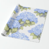 Blue Hydrangea Floral Wrapping Paper – Boutique ラッピングペーパー (アンロールド)