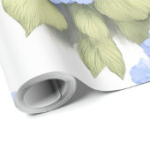 Blue Hydrangea Floral Wrapping Paper – Boutique ラッピングペーパー (ロールコーナー)