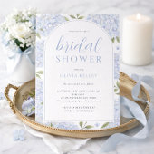 Blue Hydrangea Flower Arch Bridal Shower 招待状