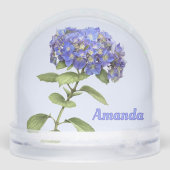 Blue Hydrangea Flower Botanical Art Personalized (裏面)