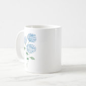 Blue Hydrangea Flower Painting コーヒーマグカップ (正面左)