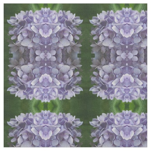 Blue Hydrangea Flower Petals Pattern ファブリック (クローズアップ)