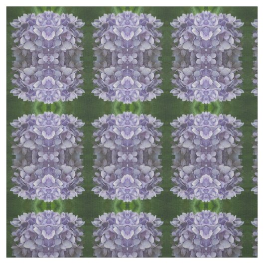 Blue Hydrangea Flower Petals Pattern ファブリック (見本)