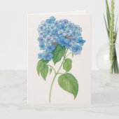 Blue Hydrangea Flower | Watercolor カード (正面)