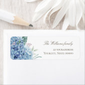 blue hydrangea flowers ラベル (インサイチュ)