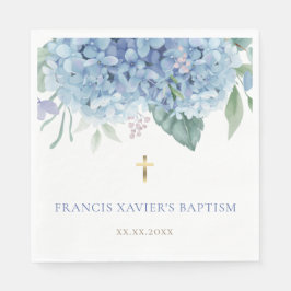 blue Hydrangea flowers Baptism スタンダードランチョンナプキン