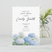 Blue Hydrangea Flowers Bridal Shower Invitation 招待状 (スタンド正面)