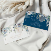 Blue Hydrangea Flowers Business Card 名刺