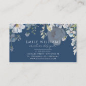 Blue Hydrangea Flowers Business Card 名刺 (裏面)