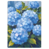Blue Hydrangea Flowers Watercolor Floral クリップボード (裏面)