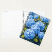 Blue Hydrangea Flowers Watercolor Floral プランナー手帳 (ディスプレー)