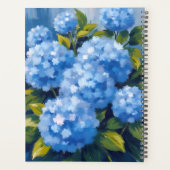 Blue Hydrangea Flowers Watercolor Floral プランナー手帳 (裏面)