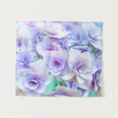 Blue hydrangea flowerss タペストリー (正面(横))