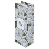 Blue Hydrangea Garden Floral  ワインギフトバッグ (正面アングル)