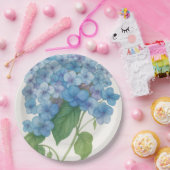 Blue Hydrangea Garden Party Paper Plate | Elegant  ペーパープレート (パーティー)