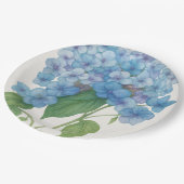 Blue Hydrangea Garden Party Paper Plate | Elegant  ペーパープレート (アングル)