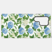 Blue Hydrangea Garden | Watercolor Floral Samsung  Galaxyケース (裏面横)