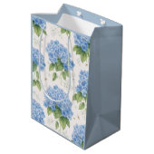 Blue Hydrangea Gift Bag | Botanical ミディアムペーパーバッグ (裏面アングル)