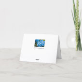 Blue Hydrangea Greeting card サンキューカード (裏面)