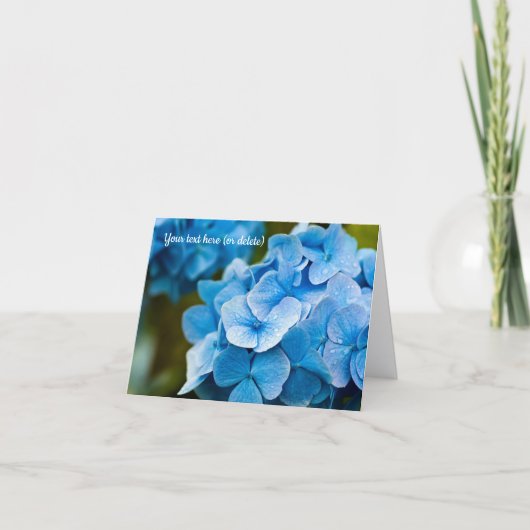 Blue Hydrangea Greeting card サンキューカード (正面)