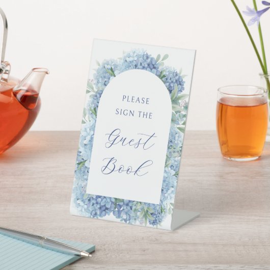Blue Hydrangea Guest Book 台座サイン (インサイチュ)