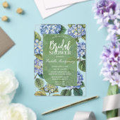 Blue Hydrangea Illustration Bridal Shower アクリル招待状 (インサイチュ (ウェディング))