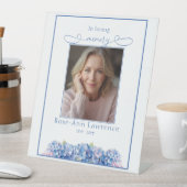 Blue Hydrangea In Loving Memory Tribute Remebrance 台座サイン (インサイチュ)