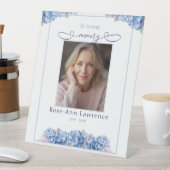 Blue Hydrangea In Loving Memory Tribute Remebrance 台座サイン (インサイチュ)