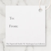 Blue Hydrangea Luxe Gift Tag | Coastal Hamptons  フェイバータグ (裏面)