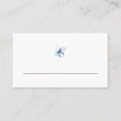 Blue Hydrangea Minimalist Wedding Place Card プレイスカード (正面)