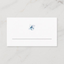 Blue Hydrangea Minimalist Wedding Place Card プレイスカード