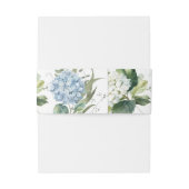 Blue Hydrangea Monogram Wedding Invitation Belly 招待状ベリーバンド (裏面例)