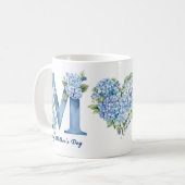 Blue Hydrangea Mothers Day Coffee Mug コーヒーマグカップ (正面左)