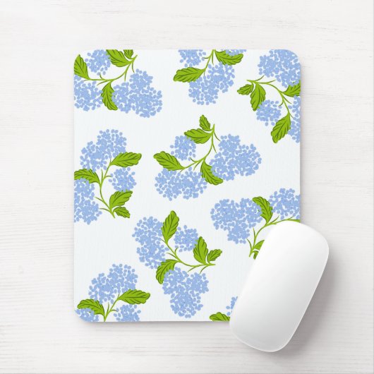 Blue Hydrangea Mousepad マウスパッド (マウス)