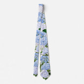 Blue hydrangea neck tie ネクタイ (裏面)