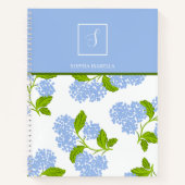 Blue Hydrangea Notebook ノートブック (正面)