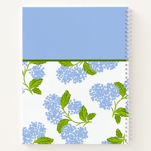 Blue Hydrangea Notebook ノートブック (裏面)