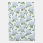 Blue Hydrangea Pattern Watercolor Floral Botanical キッチンタオル (縦)