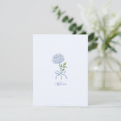 Blue Hydrangea Personalized Note Card サンキューカード (スタンド正面)