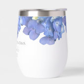 Blue Hydrangea Petals Wedding Personalized Names (左面)