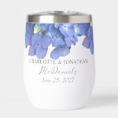 Blue Hydrangea Petals Wedding Personalized Names (正面)