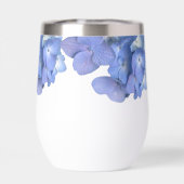 Blue Hydrangea Petals Wedding Personalized Names (背面)