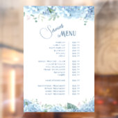 Blue Hydrangea Services Menu ウィンドウサイン (シート2)